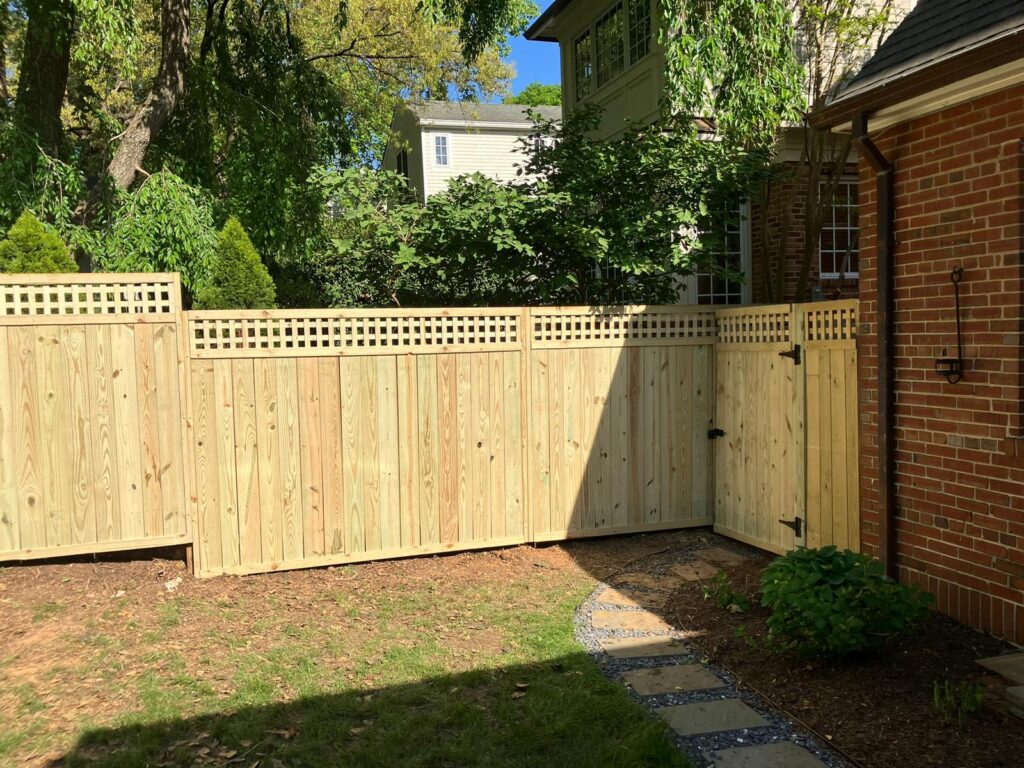 wood garden fence
